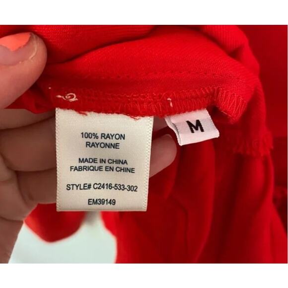 Anthropologie Cloth & Stone Ruffle Hem Tie Blouse - Picture 4 of 5